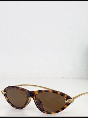 Bottega Veneta Tortoise Cat-Eye Knot Sunnies